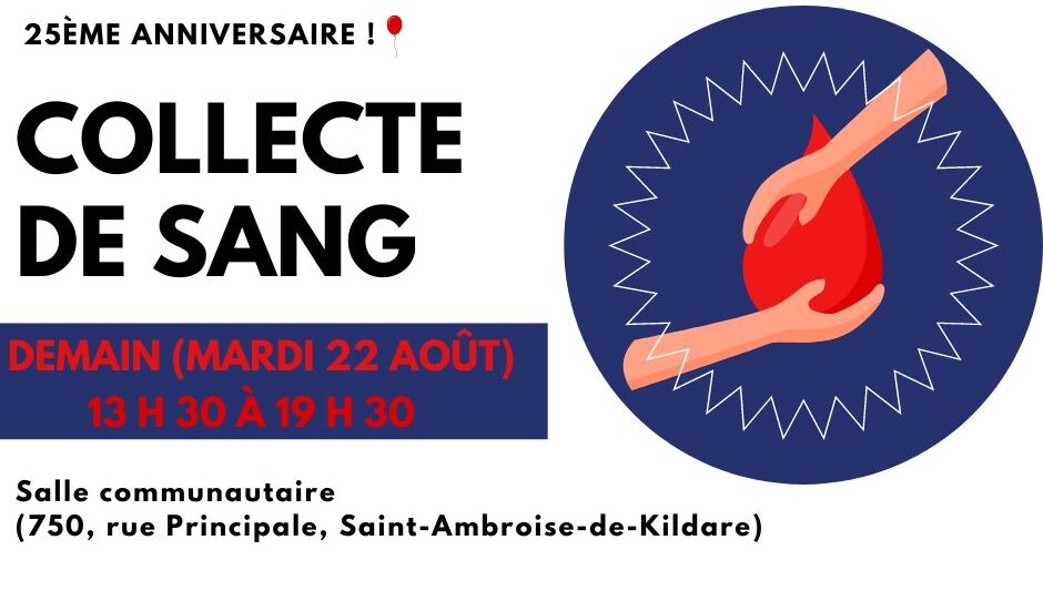 Collecte de sang – 22 août 2023