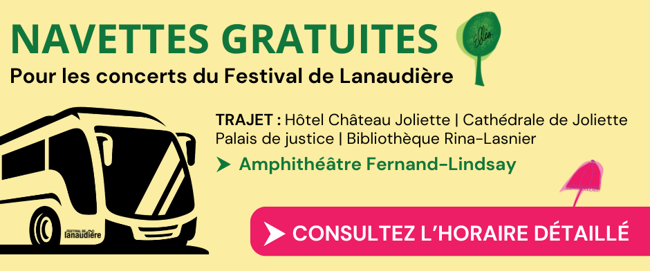 Retour du service de navettes gratuites entre le centre-ville de Joliette et l’Amphithéâtre Fernand-Lindsay