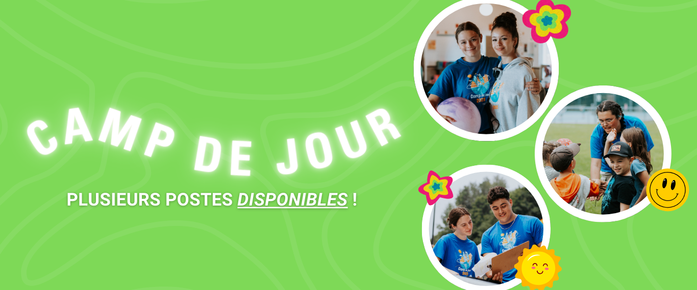 OFFRES D’EMPLOI – CAMP DE JOUR ☀