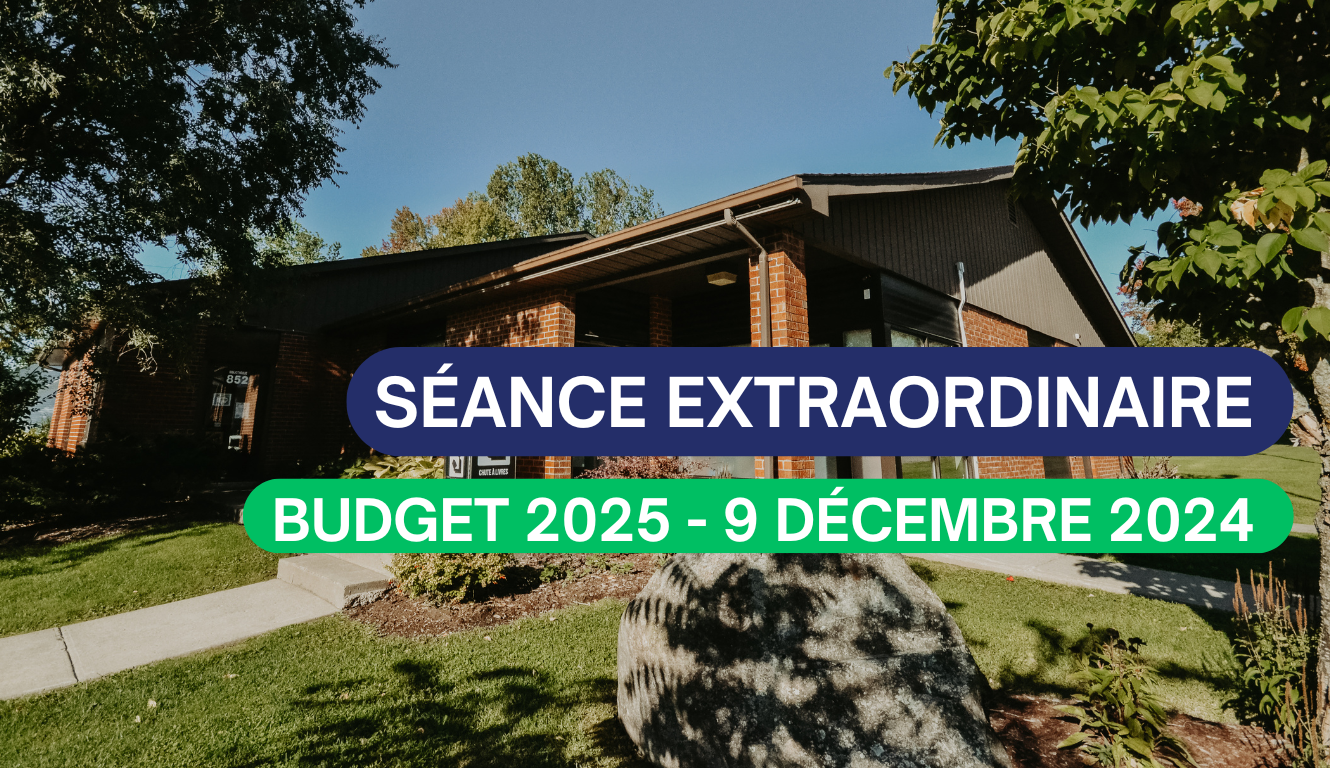 SÉANCE EXTRAORDINAIRE – 9 DÉCEMBRE 2024 (BUDGET & PROGRAMME TRIENNAL D’IMMOBILISATIONS 2025-2026-2027)