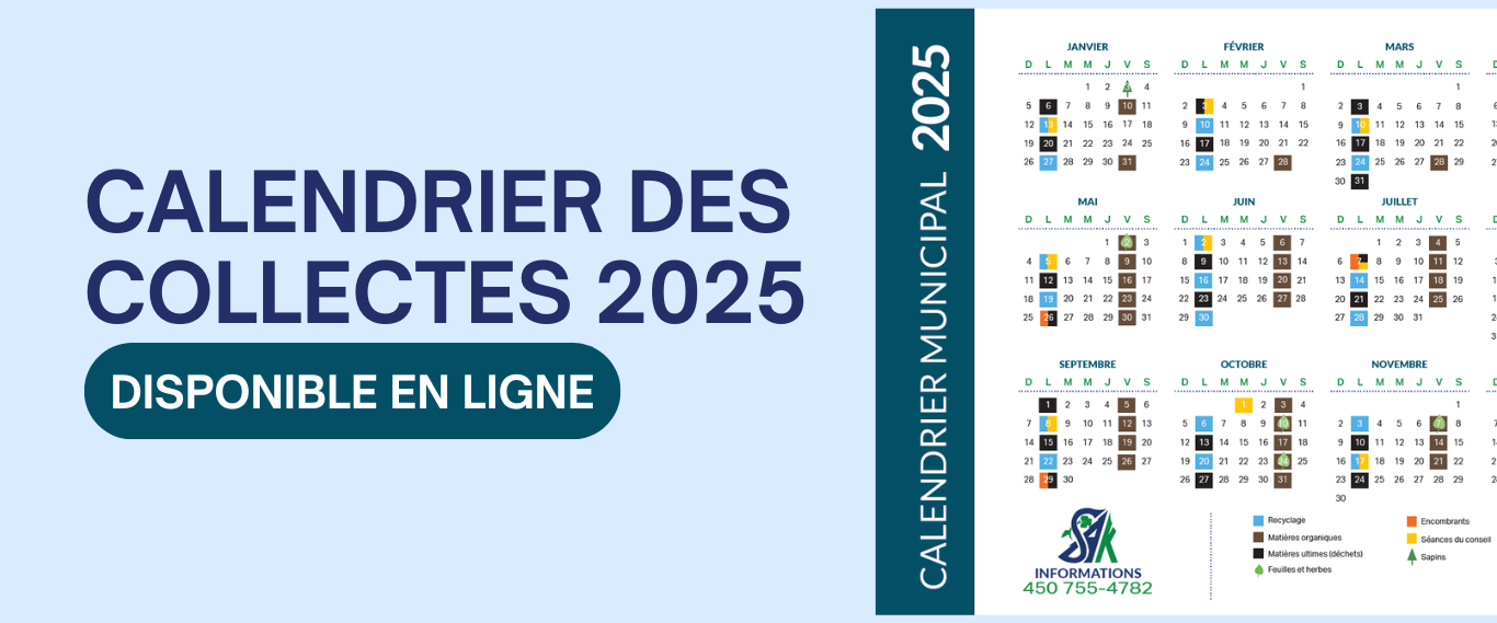 CALENDRIER DES COLLECTES 2025📅
