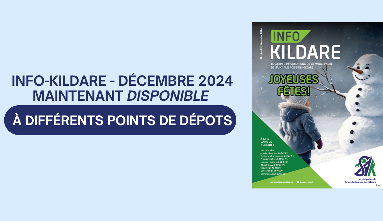INFO-KILDARE – MAINTENANT DISPONIBLE À DIFFÉRENTS POINTS DE DÉPOTS 📰