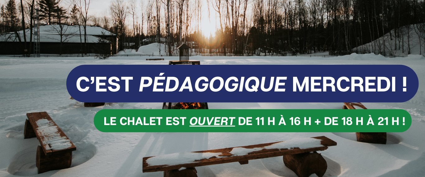 LE CHALET DES LOISIRS SERA OUVERT MERCREDI EN JOURNÉE DÈS 11 H !