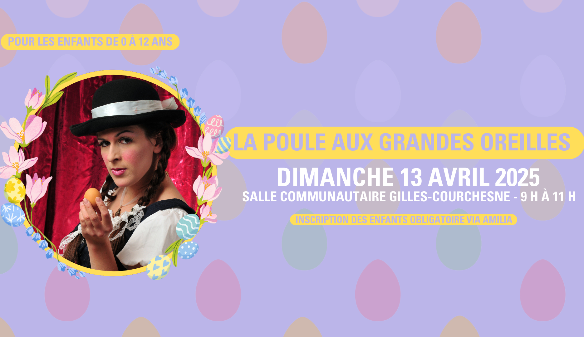 LA POULE AUX GRANDES OREILLES & CHASSE AUX COCOS – RÉSIDENTS SEULEMENT🐰🎭🐣
