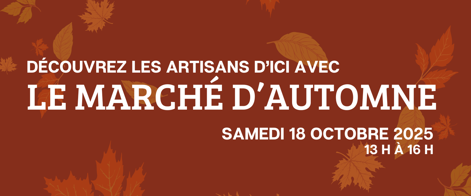 MARCHÉ D’AUTOMNE – C’EST LE TEMPS DE S’INSCRIRE !