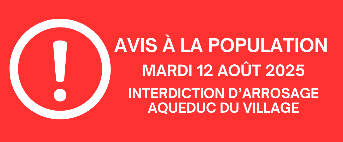 🚫💧 INTERDICTION D’ARROSAGE – AQUEDUC DU VILLAGE 💧🚫